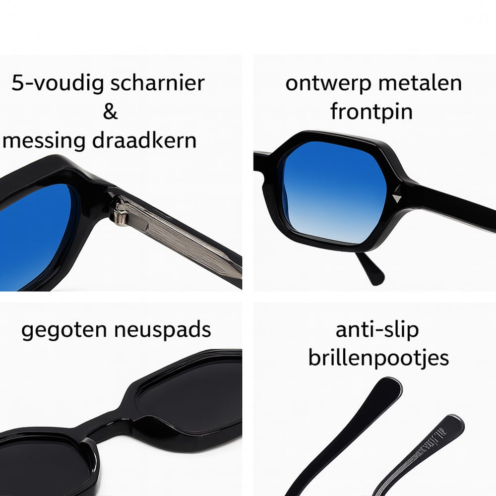 Cenzari Milano Black Blue - Afbeelding 2