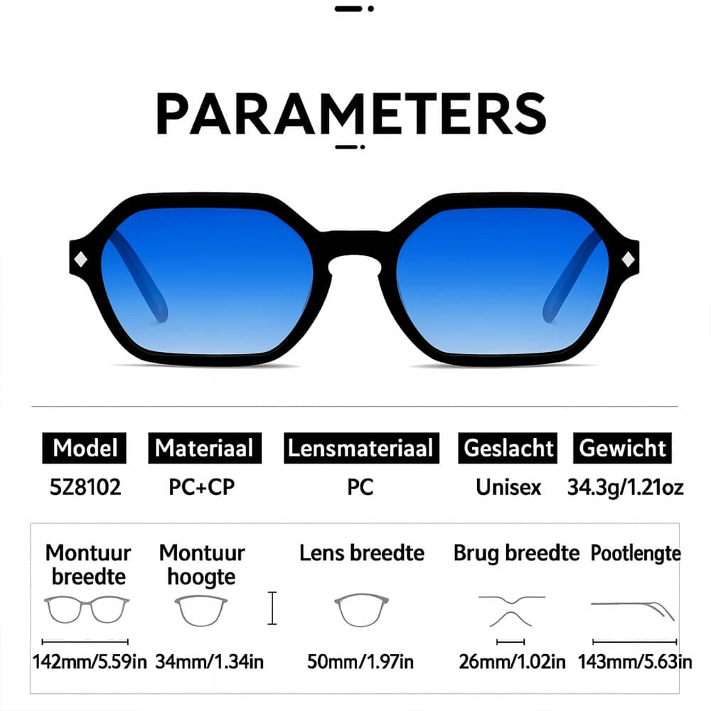 Cenzari Milano Black Blue - Afbeelding 3