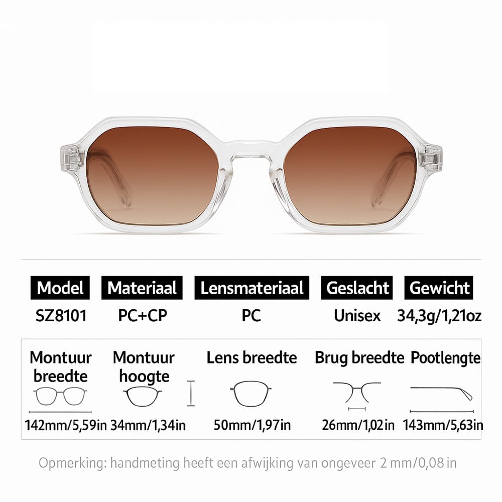 Cenzari Milano Clear Brown - Afbeelding 3